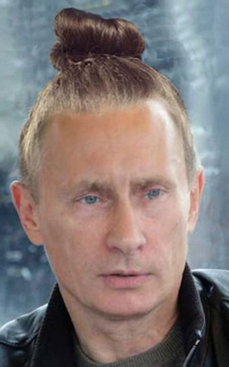 A Rare Photograph Of Vladimir Putin With Long Hair Styled Into A Manbun