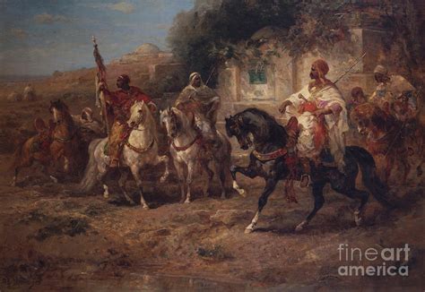 Arab Horsemen By A Fountain Painting By Adolf Schreyer Pixels