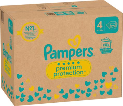 Pampers Windeln Premium Protection Gr 4 Maxi 9 14 Kg Monatsbox 174