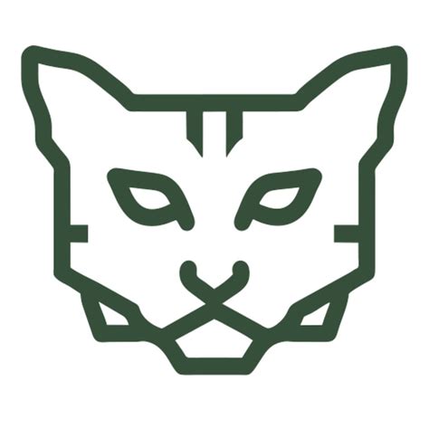 Premium Vector Ocelot Face Pictogram