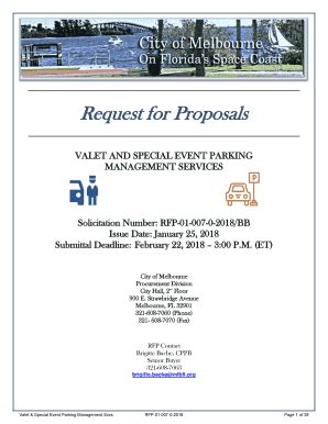 Fillable Online Valet And Special Event Parking Fax Email Print Pdffiller