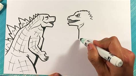 How To Draw Legendary Godzilla Vs Millennium Godzilla In 2022