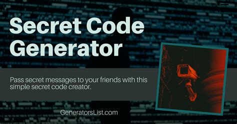 Secret Code Generator Generators List