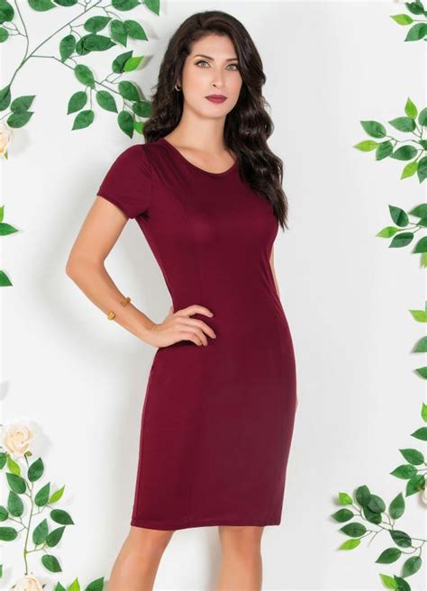 Vestido Tubinho Bord Moda Evang Lica Rosalie