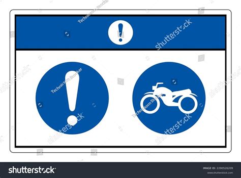 Notice Motorcycle Parking Symbol Sign Vector Stock Vector Royalty Free