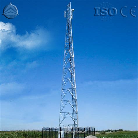 Supply Three Legged Lattice 60 Degree Angle Steel Telecom Tower