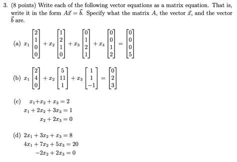 Solved Points Write Each Of The Following Vector Chegg