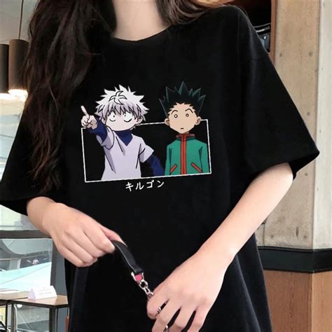 Camiseta Basica Camisa Algodao Hunter X Hunter Gon Killua Anime