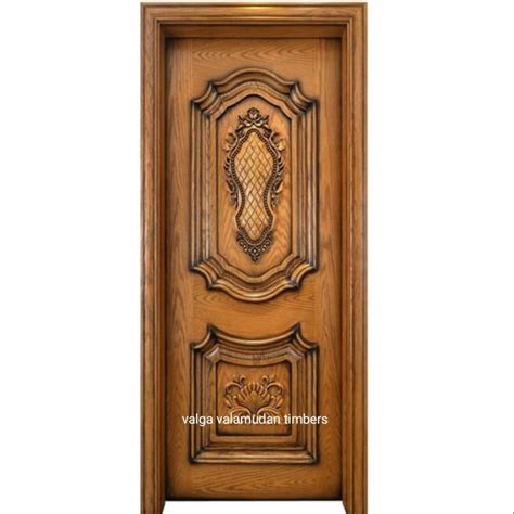 Exterior Teak Wooden Door With Frame With Polish For Home 78 X 36