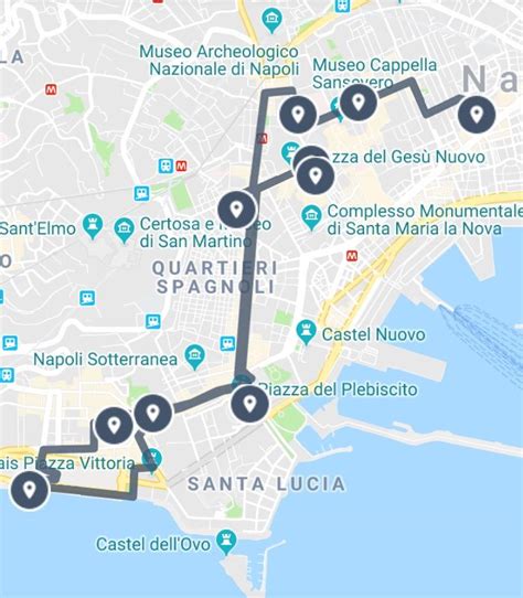 Napoli Sightseeing Map Local Map Sightseeing Map