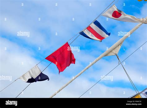 Ships Flags Stock Photo Alamy