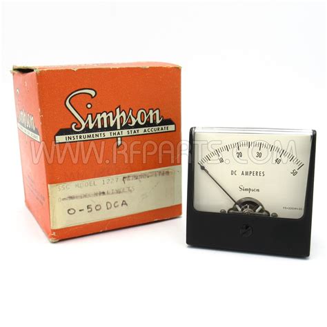 Model 1227 Simpson 0 50 Dc Amperes Meter New Old Stock New In Box