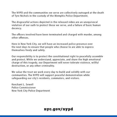 Nypd St Precinct On Twitter Rt Nypdnews Statement From Nypd