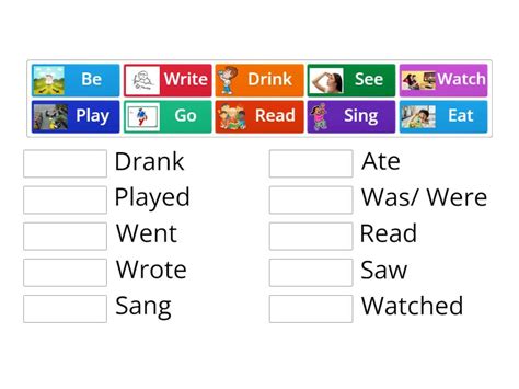 Past Simple Verbs Une Las Parejas
