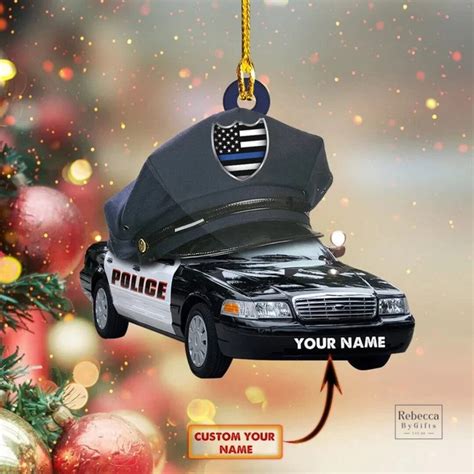 Personalized Police Car Christmas Ornament Police Officer Etsy