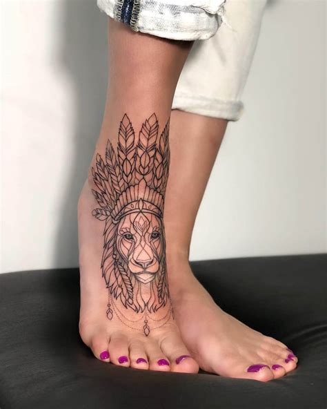 12 Cool Lion Tattoos On Foot Petpress