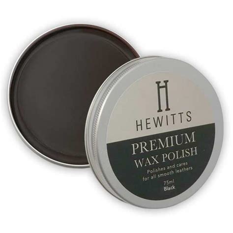 Hewitts Premium Black Wax Shoe Polish De Winter