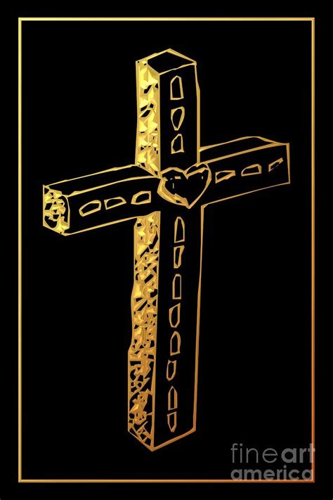 Golden Cross 4 Digital Art By Rose Santuci Sofranko Fine Art America