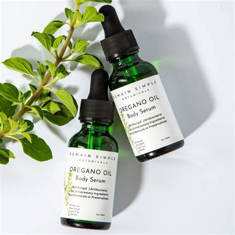 Oregano Oil Serum Natural Antifungal Ringworm Balm Nail Fungus Treatment Vegan Skincare Oregano