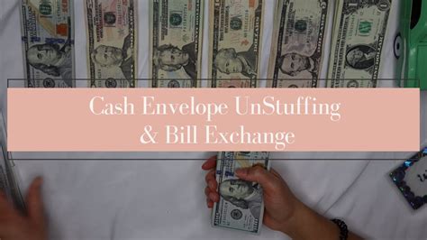 Cash Envelope Unstuffing Bill Exchange January Budget With