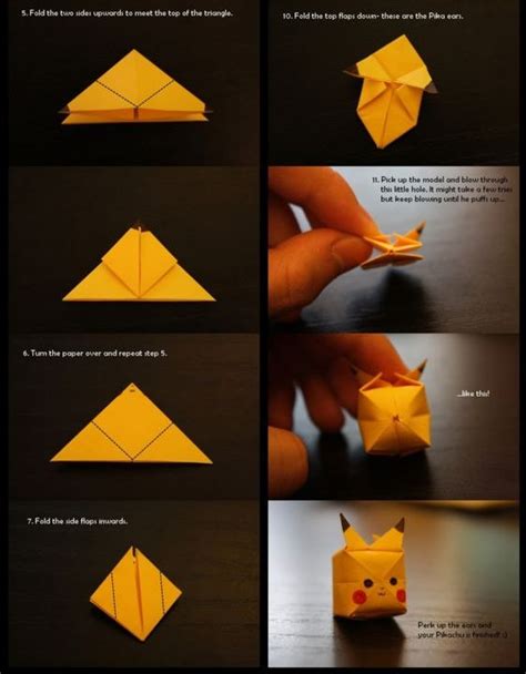 Origami Ideas Origami De Pikachu Paso A Paso