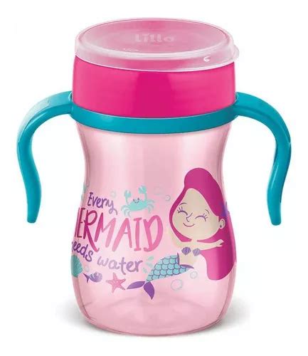 Vaso para bebés antiderrame Lillo copinho menina antivazamento de 240mL