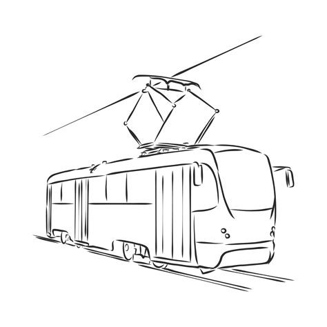 Tram Vector Sketch 8686479 Vector Art At Vecteezy