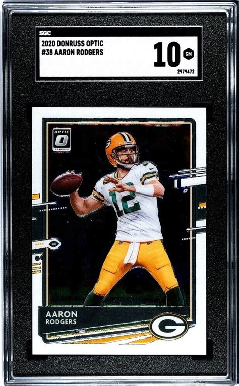 Donruss Optic Aaron Rodgers Sgc Gem Mint Packers Jets Ebay