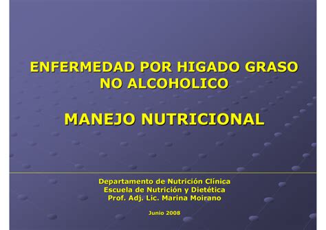 Enfermedad Por Hígado Graso No Alcohólico