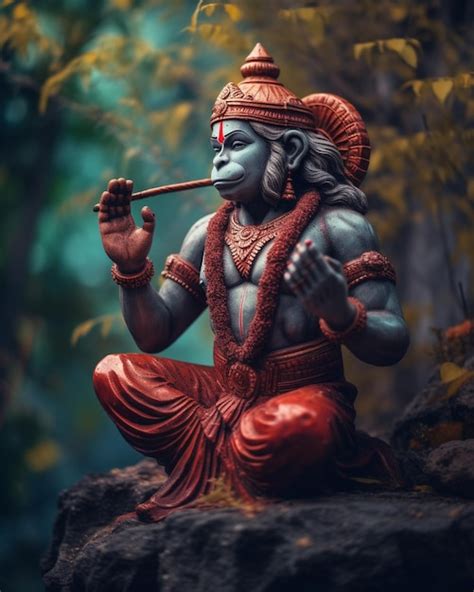 Premium Photo | Statue of lord hanuman ji