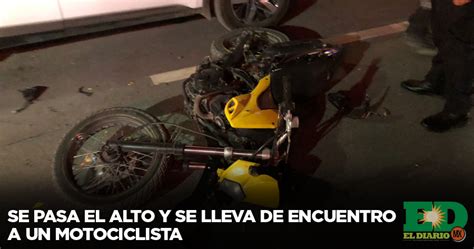 Se Pasa El Alto Y Se Lleva De Encuentro A Un Motociclista