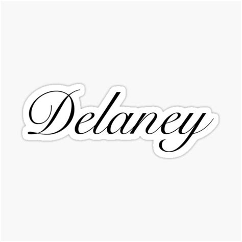 Delaney Rare Girl Names Sticker For Sale By Teganlb Redbubble