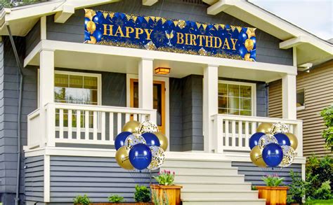 Amazon Blue Happy Birthday Decorations For Men Women Navy Blue