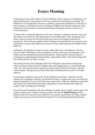 Essays meaning.pdf