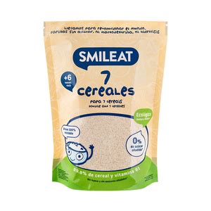 SMILEAT Papilla en polvo con 7 cereales ecológicos sin azúcares