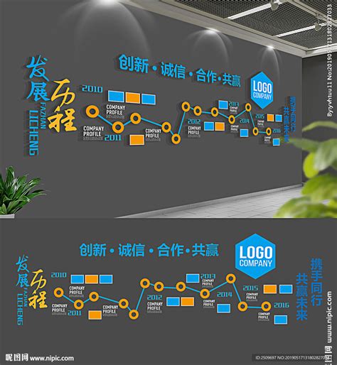 企业发展历程文化墙设计图展板模板广告设计设计图库昵图网