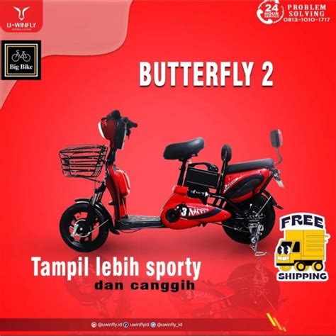 Jual Sepeda Listrik Buterfly 2 Buterfly2 Bf2 Bf 2 Uwinfly Shopee