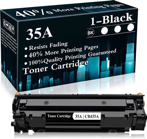 35a Cb435a Toner Cartridge Black 1 Pack With Chip