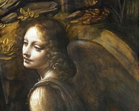 Details of The Angel The Virgin of the Rocks Giclée Print