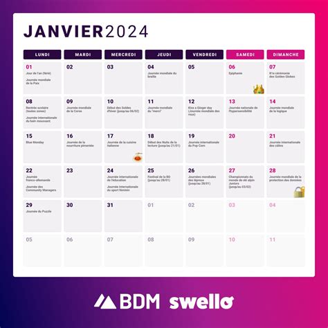 Calendrier marketing 2024 la liste de tous les événements de lannée