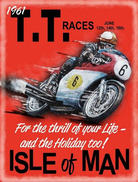 Tt Isle Of Man Vintage Motorcycle Posters T Race