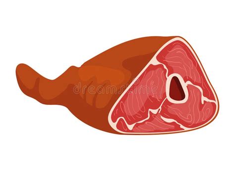 Leg Pork Meat Butcher Stock Vector Illustration Of Product