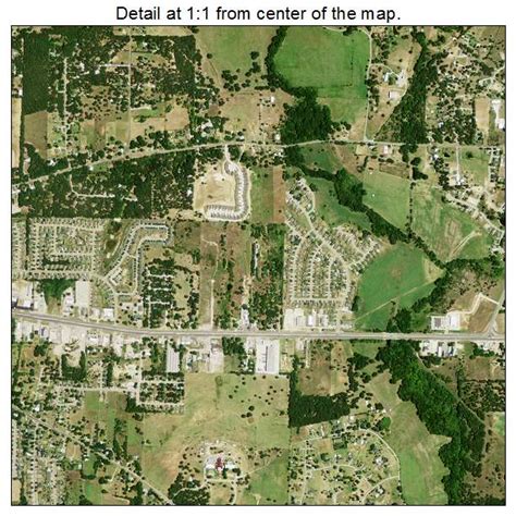 Aerial Photography Map of Weatherford, TX Texas