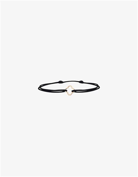 Kiss Klaver Bedel Armband Zwart 14K Goud Nieuwste Style Secrets