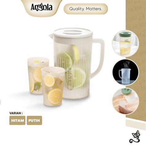 Jual Angola 1 Set Gelas Dan Teko E88 Teko Air Pitcher Water Jug Ceret