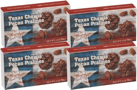 Lammes Candies Texas Chewie Pecan Praline 2 Ounce T Box