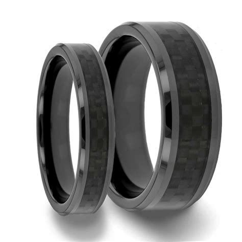 Couples Matching Black Ceramic Ring Vansweden Jewelers