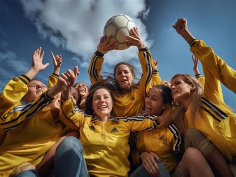 Premium Ai Image Spanish Team Celebrating After Winning The Final