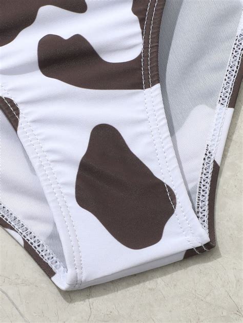Girls Cow Print Bikini Swimsuit SHEIN USA