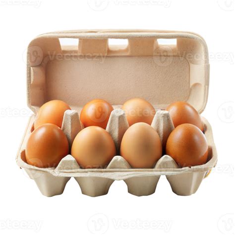 Un Caja De Cartón De Huevos Con Un Transparente Antecedentes 45757129 Png